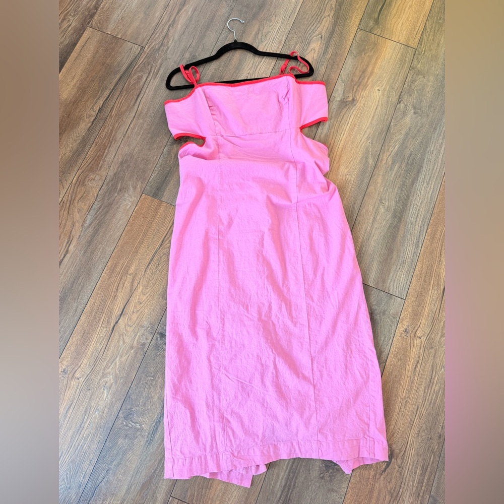 Maeve Pink Backless Midi Dress - Picture 2 of 4